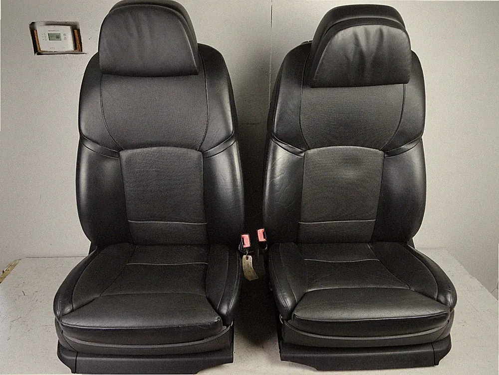 11-13 BMW F10 FRONT SEATS NAPPA LEATHER BLACK HEAT COOL MASSAGE W/ SCREEN OEM