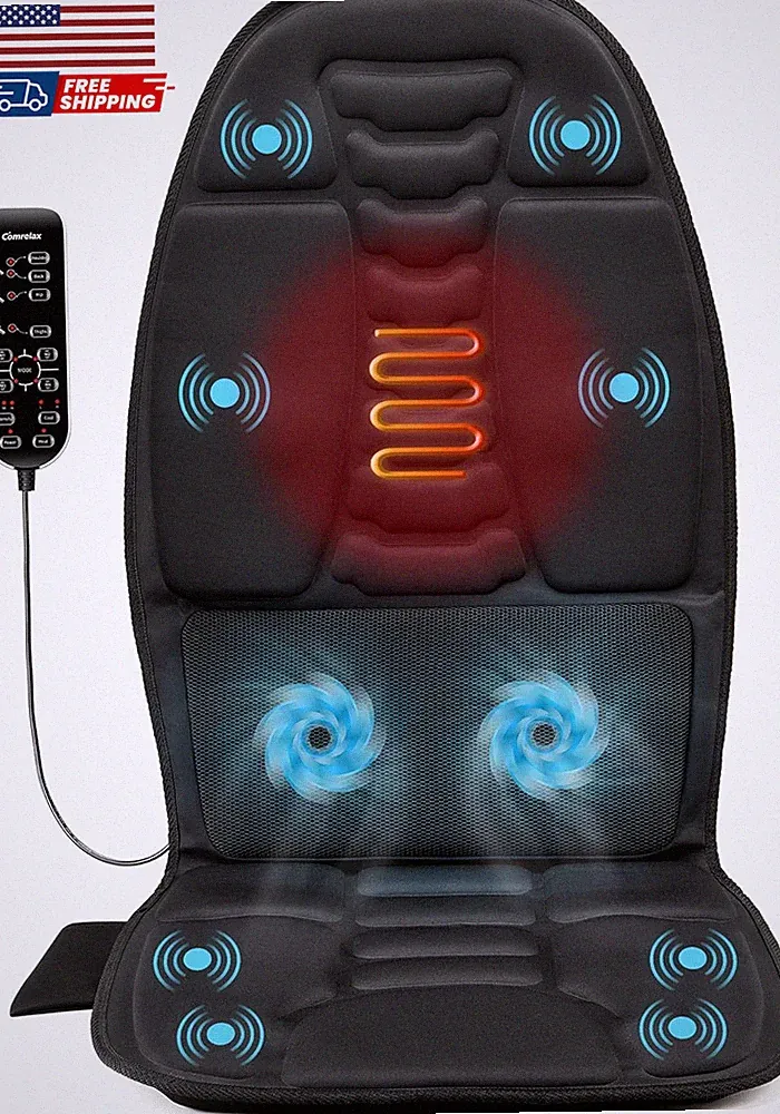 Back Massager with Heat for Pain Relief Deep Tissue Portable Massage Chair Cus