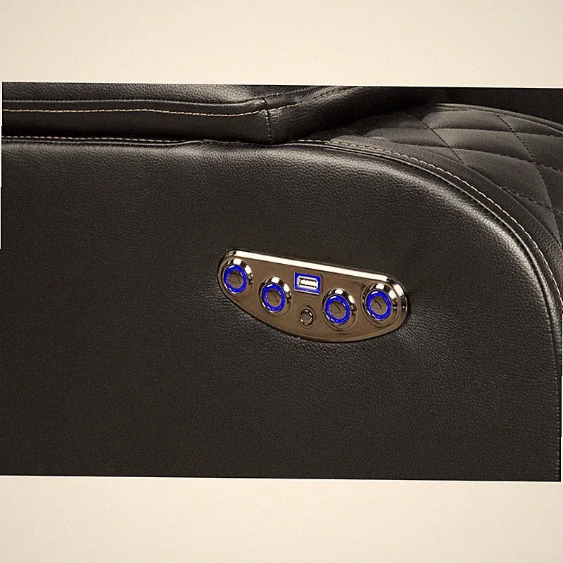 Benz LED & Power Recliner Chair Made With Faux Leather in Black