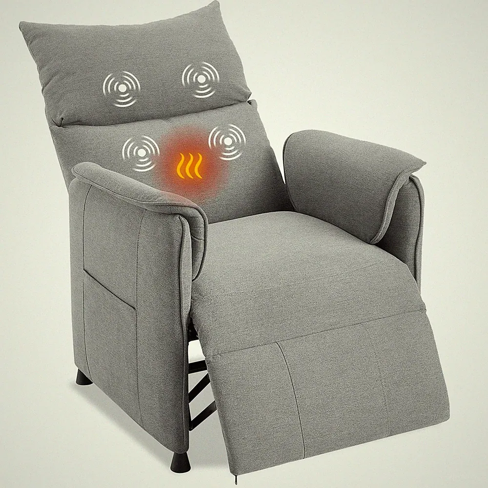 Elertric Recliner Chair with Massage and Heat, Adjustable Single Recliners So...