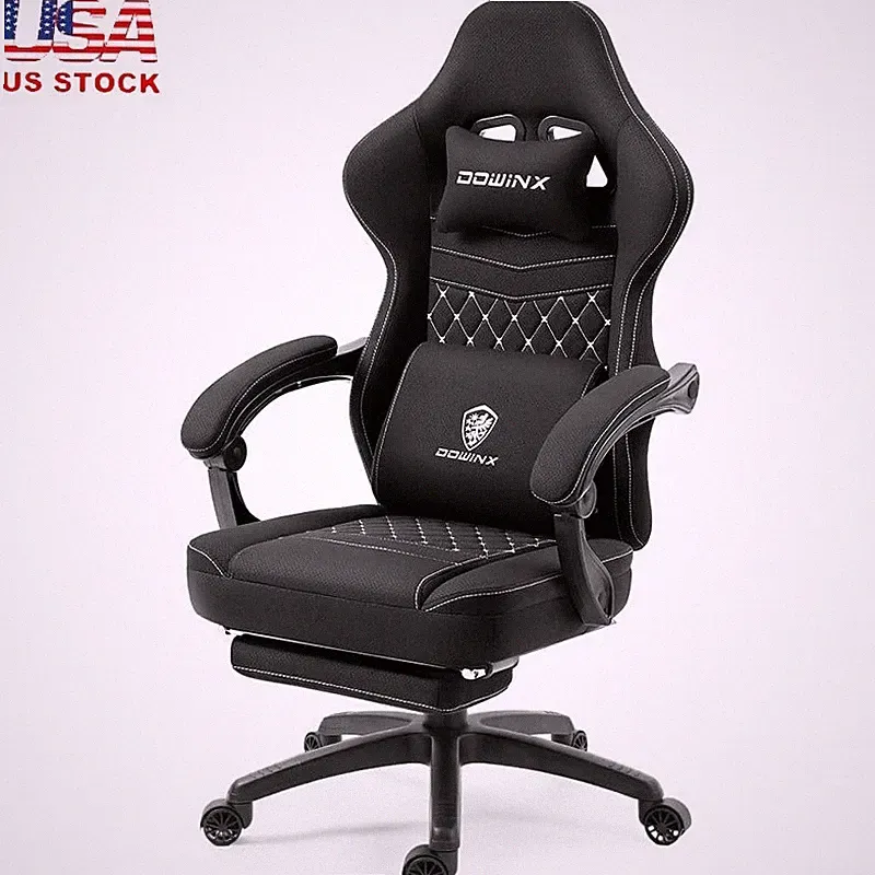 Ergonomic Gaming Chair W/ Pocket Springs Cooling Gel Cushion Footrest Massage US