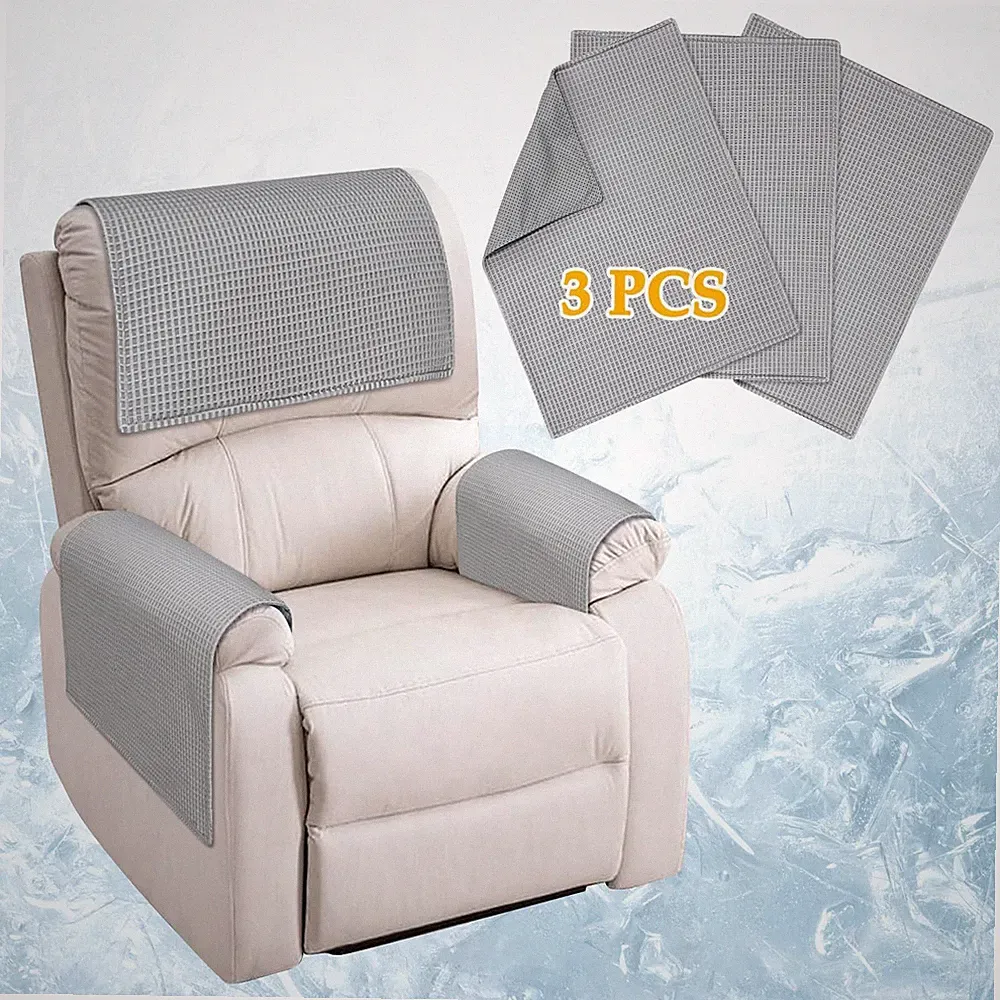 Headrest Covers for Recliners Protector Couch Armrest Covers Cooling Padded 3PCS