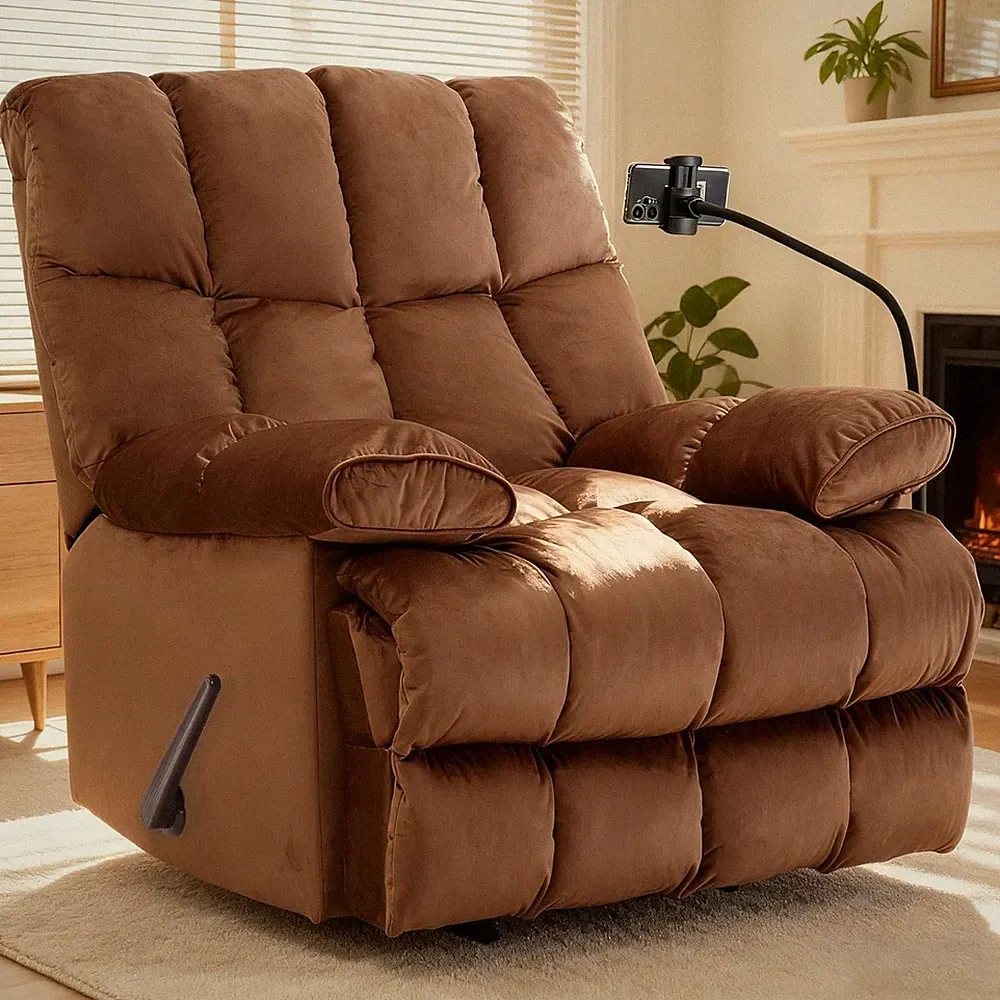 Large Oversized Recliner for Living Room Brown