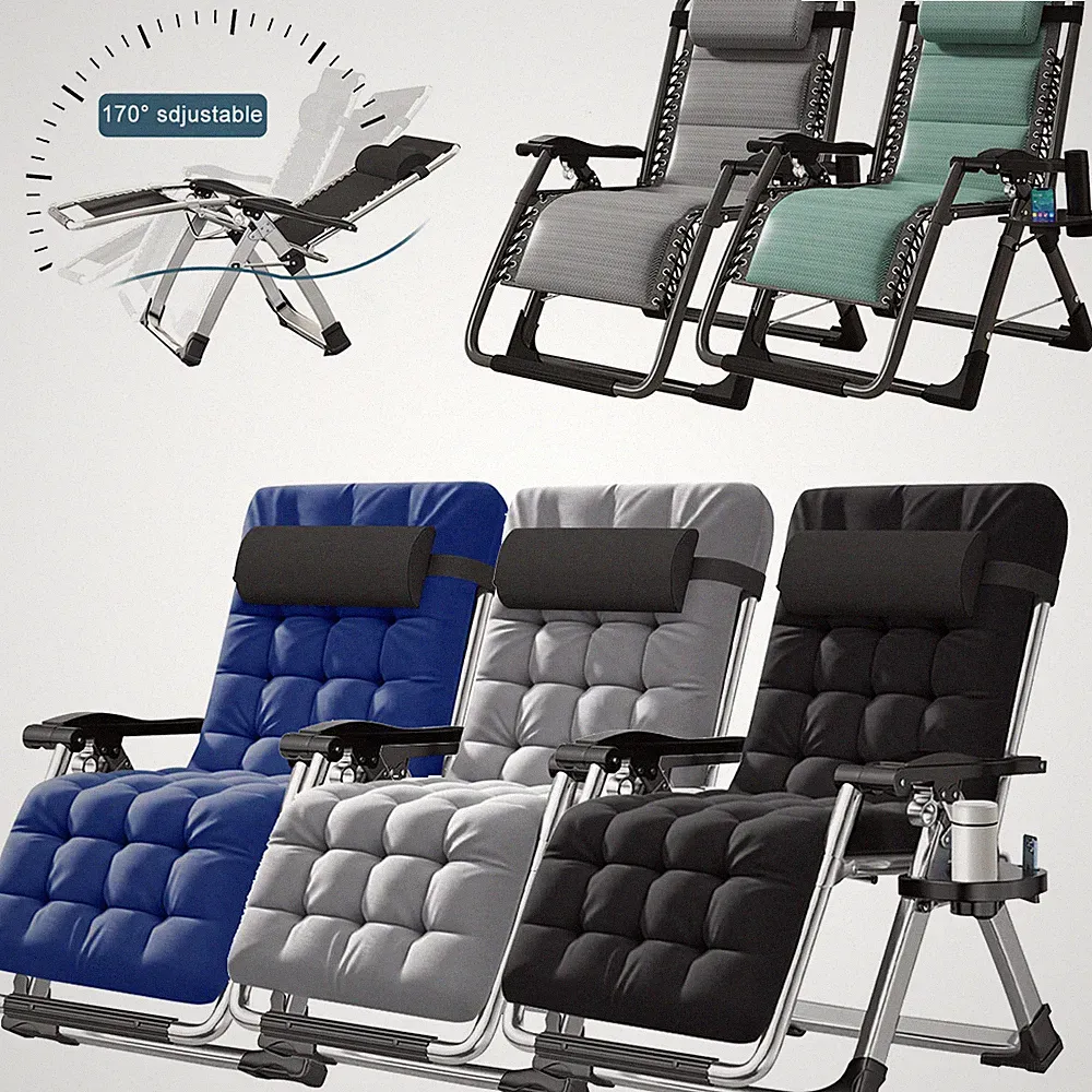 MOPHOTO Zero Gravity Chair Recliner Folding Chaise Lounge Chair w/Pad Cup Holder