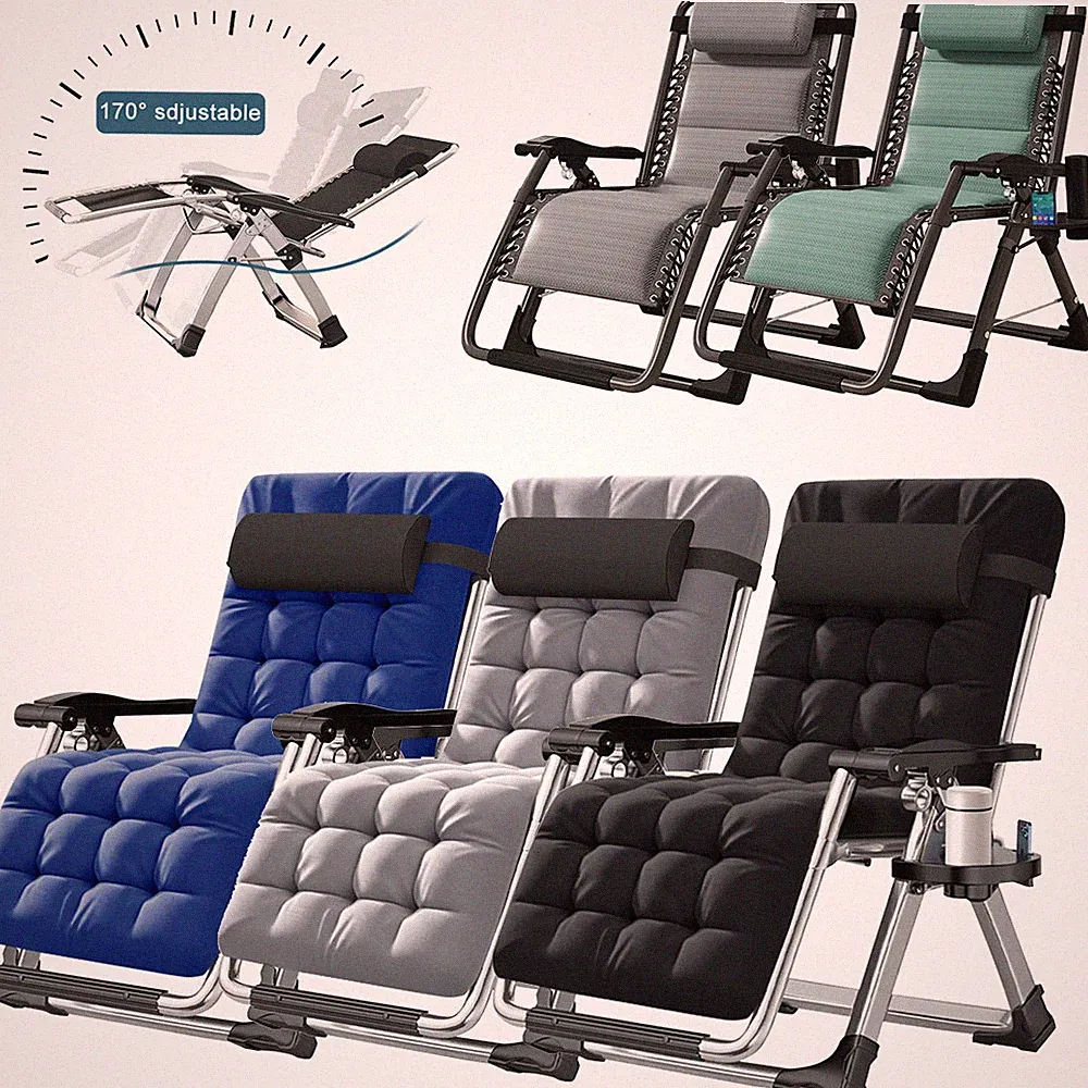 MOPHOTO Zero Gravity Chair With Mattress Cup Holder Headrest for Adult Camping