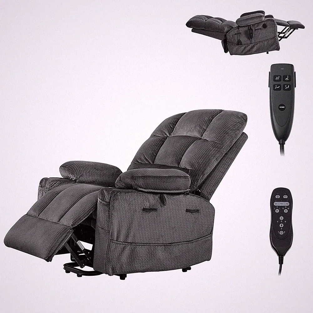 Power Lift Recliner Chair, Dual Motor, Large Electric Lift Chair with Heat and M