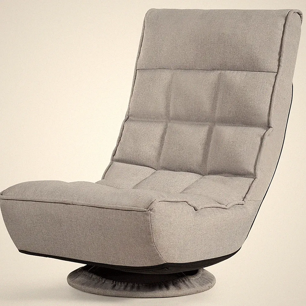 Topbuy 360 Degree Swivel Sofa 4-Position Adjustable Recliner Chair Gray